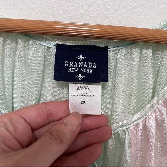GRANADA New York Vintage Babydoll Lace Trim Nightgown Size 2X - Picture 3 of 7